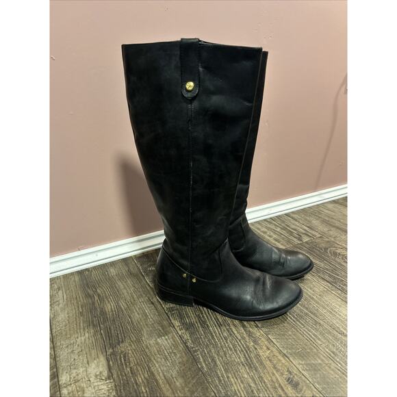 Ralph Lauren Black Leather Masika Tall Riding Boots Women’s size 6.5 Soft - Picture 2 of 9